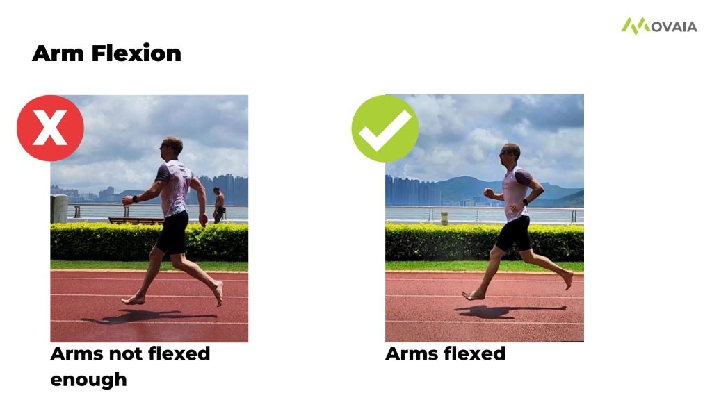 Arm Flexion is one of the most easy to fix running form elements for beginners.