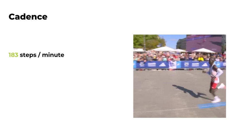 Eliud Kipchoge Running Form Analyis - Cadence