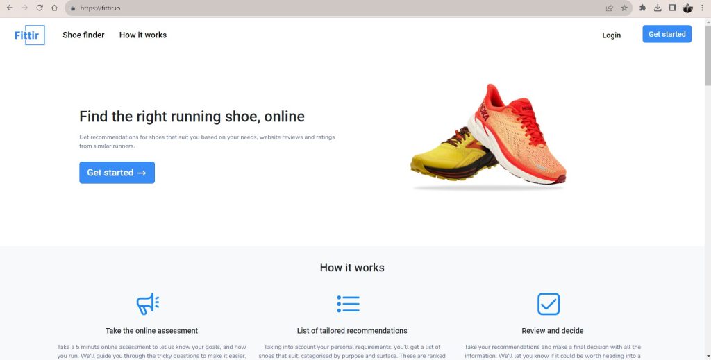 Movaia.com and fittir.io are running apps helping you to find your perfect pair of running shoes