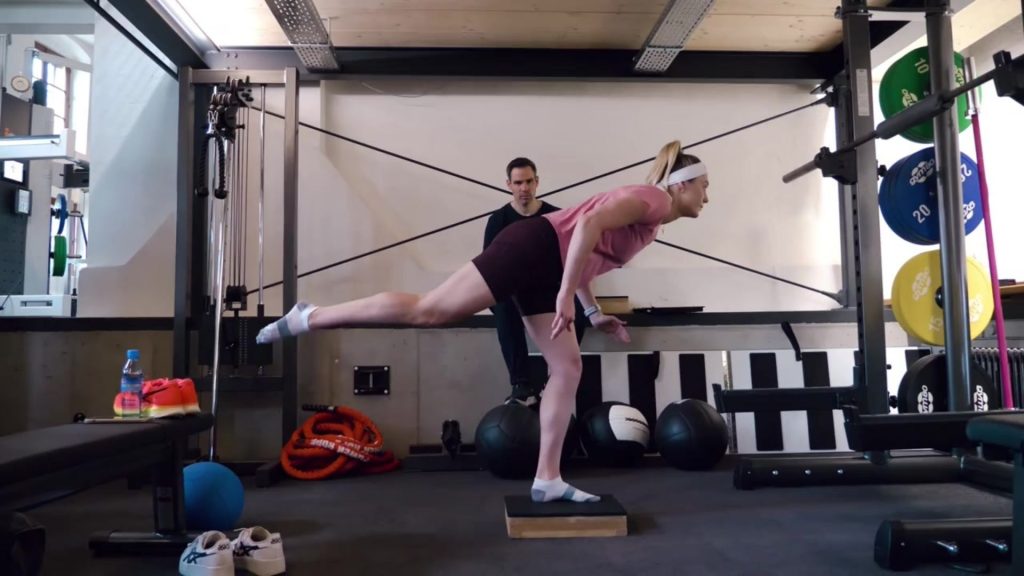 A lot of the work to improve Lucy Charles-Barclays running form is done in the gym